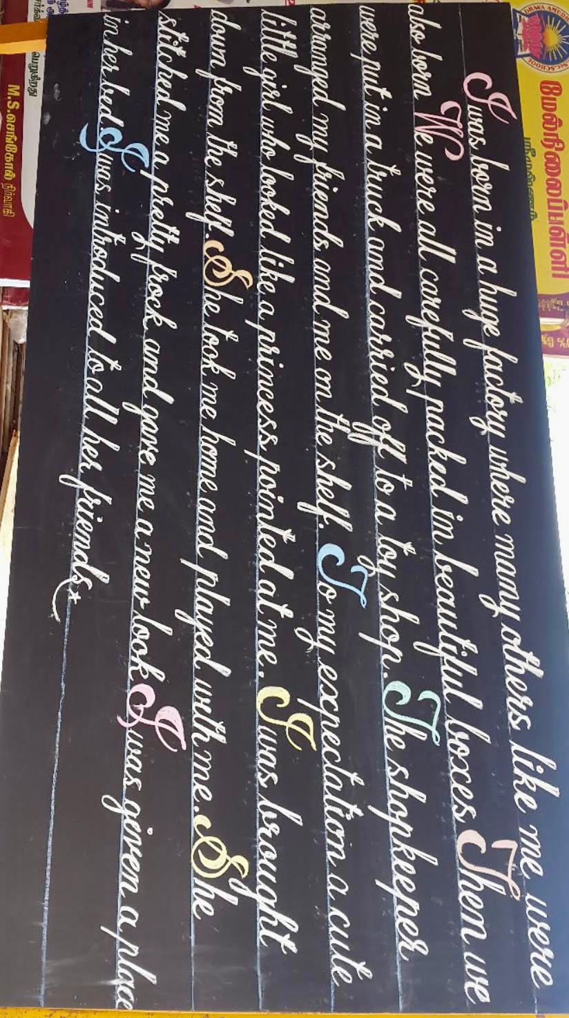 chalkboard calligraphy