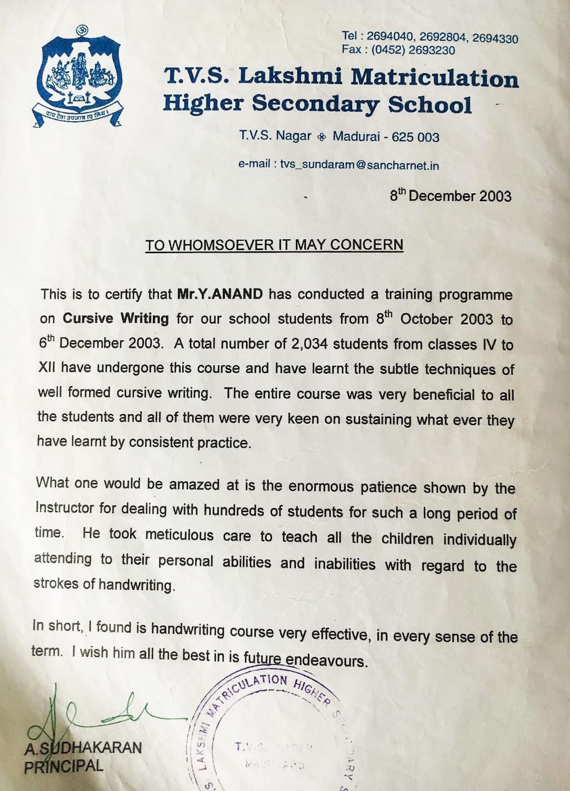 School letter